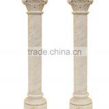 China Manufacturer Wholesale Home Decoration Flat White Marble Columes