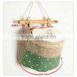 Cotton Polka Dot Lace Fabric Walls Are Waterproof Bathroom Sundries Bag Pocket Storage Consolidation Bags thumbnail-4