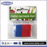 cheap red and blue easy clean personalized environmental ink rubber eraser