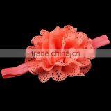 Pierced Fabric Flower Hairbands for Baby Girls thumbnail-5