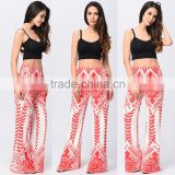 Boho comfy floral pants cool rayon trousers for lady
