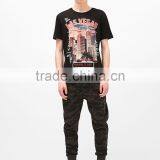 Custom Printed Short Sleeve Cotton O-neck Mens Tshirts thumbnail-3