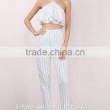 2017 Fashion Crop Top and Pant Style Women Two Piece Set thumbnail-2