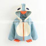 Super Cute Childrens Penguin Pattern Hoodie Biker Jacket thumbnail-3