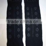 custom design knitted wool leg warmers