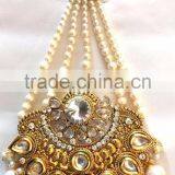 JHOOMAR JHUMAR Passa TIKA Kundan Pearl Drop POLKI Hair Accessory thumbnail-3