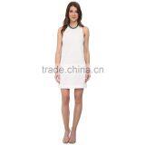 Ladies Western Blank Long Sleeveless t Shirt Dress Latest Casual Dress Designs Linen Dress thumbnail-1