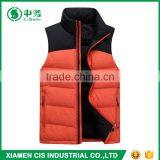 Hot Selling Custom Logo Winter Thick Warm Cotton Padded Down Vest for Man thumbnail-3