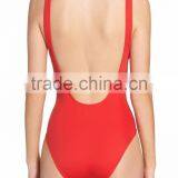 Stripe U Back One Piece Swimsuit Customizable Rainbow Of Stripes Color Blocks Swimsuit 80% Nylon 20% Elastane Lined Ladies Swim thumbnail-6