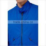 Custom Windbreaker Jacket Zip-up Cotton Twill Jacket In Blue thumbnail-3