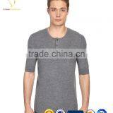 Short Sleeve T-shirt Wool Knitted Mens Crewneck Sweater thumbnail-4