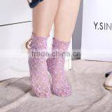 WS-16 Durable 2017 Acrylic+Lace Sock Women's Long Lace Socks Thin Transparent Thin Silk Socks thumbnail-4
