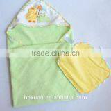 Hooded Animal Modeling Baby Bathrobe/Cartoon Baby Towel/Character Kids Bath Robe/infant Bath Towels +baby Washcloths Set thumbnail-5