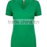 Next Level Apparel Ladies' Poly Cotton V-Neck Tee - Made From 65% Polyester and 35% Combed Cotton and Comes With Your Logo. thumbnail-5