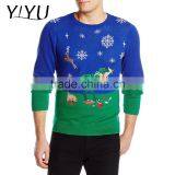 Custom Men's Dinosaur Reindeer Buffet Ugly Christmas Sweater thumbnail-1