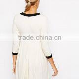 Maternity Skater Dress With Contrast Neck and Cuff China Supplier thumbnail-4