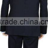 NAAMS MEN'S WOOL 2 BUTTON 2 VENT SLIM FIT SUIT JACKET FLAT FRONT PANT NAVY HERRINGBONE thumbnail-4