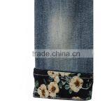 New Style Fashion Breathable Denim Printed Girls Embroidery Jeans Pants thumbnail-3