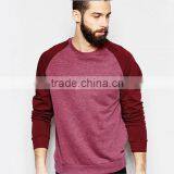Wholesale Men Pullover Contrast Color Raglan Sleeve Sweatshirt Hoodie thumbnail-1