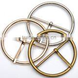 50mm 2inch Metal Alloy Pin Buckle Big Round Belt Bag Buckles Antique Brass / Bronze Color BK-082 thumbnail-1