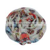 Voile Scarves & Wraps Rectangle Pale Yellow Squirrel Scarves Fashion thumbnail-3