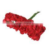 Paper Artificial Flower Decoration Millinery Red 8.0cm(3 1/8"), 1 Packet(Approx 144 PCs/Packet) thumbnail-1