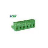 Pitch 7.62mm Female Plug in Terminal Block With Single Level , 300V 18A, 2P-16P