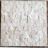 Fracture Surface Crema Marfil Marble Mosaic
