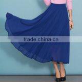 Pictures Of Ladies Long Pleated Chiffon Skirts Long Maxi Skirts For Women thumbnail-2