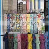 Men and Women's Fashion Linen Solid Colour Crinkle Scarf thumbnail-4