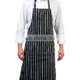black and white stripes bib apron with pocket for sale/butcher market use