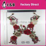 XY-05 Embroiderychemical Lace Collar,colorful Neckline Applique Rose Collars High-fashion Lace Collar Wholesale thumbnail-4