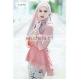 High Quality Women Muslim Dress Fashion Printed Design Elegant Baju Kurung Peplum thumbnail-6