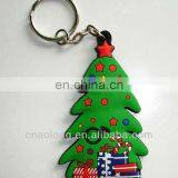 Christmas Tree Custom Shape Soft Pvc Keychain,rubber Keyring for Souvenir
