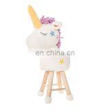 Yarncrafts Crocheted Unicorn Funny Animal Shape Soft Kids Decoration Stool
