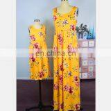 2019 Summer Mother and Child Dress The Parent-child Attire Floral Print Sleeveless Long Dress (this Link for WOMAN) thumbnail-1