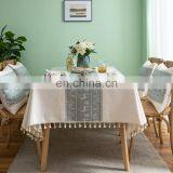 New Design Linen Tablecloth Embroidery Animal Geometric Pattern Tablecloth Party Tablecloth thumbnail-3