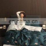 2020 Summer New Arrival Washed Silk Polyester Cooling Touch Reactive Printing Full Size Bed Linen Comforter Summer Bedding Set