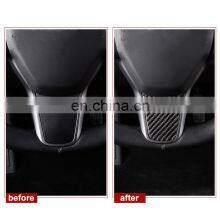 Carest Carbon Fiber Steering Wheel Cover For Tesla Model 3 Y Accessories Interior Decoration Protector Patch Three Car Stickers thumbnail-2