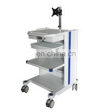 Advanced Plastic Hospital Emergency Trolley ABS Endoscopy System Patient Monitor Cart thumbnail-2