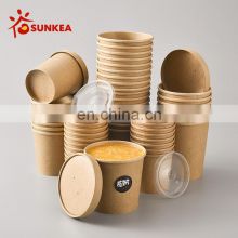 Disposable paper lid kraft paper soup cups