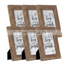4 x 6 Rotten Brown Picture Frame 6 Pack Picture Frame Set