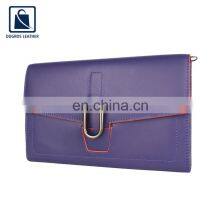 Best Quality Top Selling Luxury Fashion Style Polyester Lining Material Wholesale Genuine Leather Clutch for Women thumbnail-4