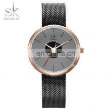 SHENGKE Casual Ladies Watch Simple Dial Stainless Steel Milanese Mesh Strap Quartz Movement Watches Alloy Case Wristwatch K0041L thumbnail-1
