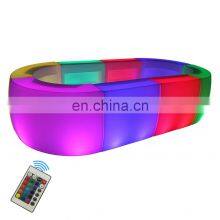 High Top Table Glow Led Bar Counter Event Hire Party Drink Rack Led Cocktail Table Comptoir de Bar Commercial Etanche et Charge