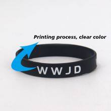 Factory Direct Spot What Would Jesus Do Religious Beliefs Religious Waterproof Silicone Bracelet Colorful Activities Wristbands thumbnail-3