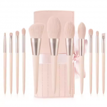 11pcs Foundation Buffing Makeup Brush Set Vegan Professional Private Label Pink Makeup Brushes Cosmetics Tools Cheap Brush Set thumbnail-4