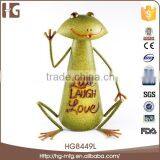 Best Quality Golden Color Metal Frog 33x21x43CMH HG8449L Unique Garden Decor With Low Price