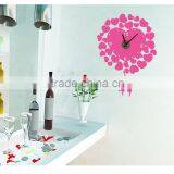 DIY Pvc Sticker Clock Pink Heart thumbnail-1