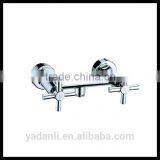 Polished Chrome Wall Mounted Cross Pattern Dual Handle Shower Mixer 8850 thumbnail-1